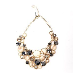 INC Faux Rhinestone Pearl Statement Necklace